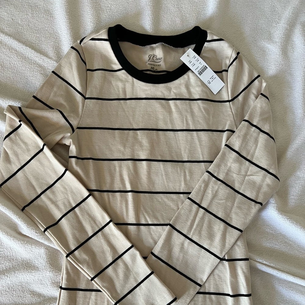 J Crew “perfect fit” long sleeved T.  new with tags!